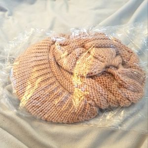 Blush color brimed beanie